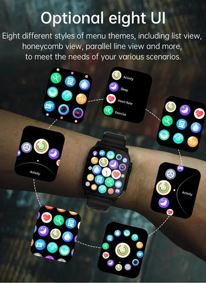 T900 Ultra Smartwatch - Bluetooth Calling, Message Alerts, Heart Rate Monitor & Sports Features for Android & iOS - Perfect for Men & Women