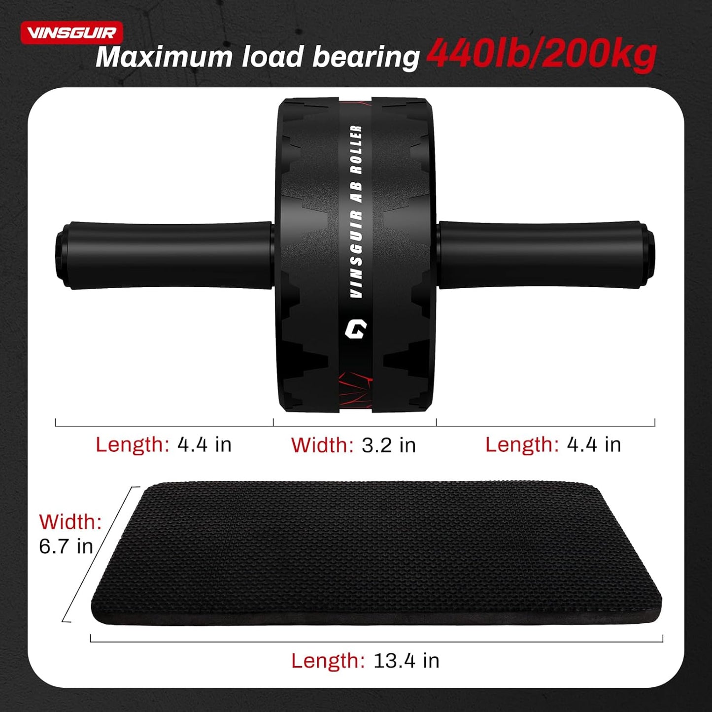 Ultimate Ab Roller Wheel for Home Gym - Complete Abs & Core Workout with Knee Pad Accessories for Full-Body Strength Training