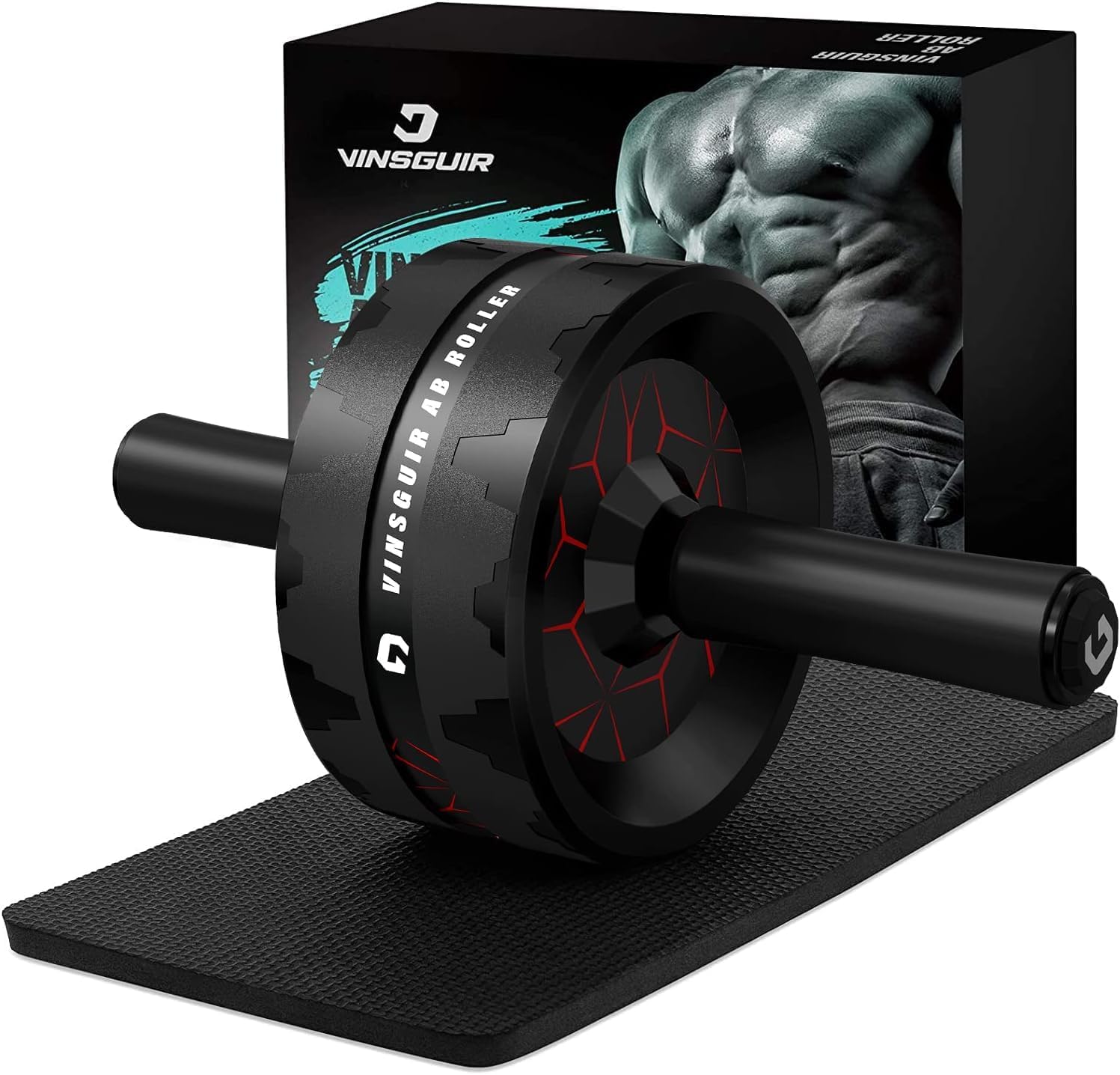 Ultimate Ab Roller Wheel for Home Gym - Complete Abs & Core Workout with Knee Pad Accessories for Full-Body Strength Training