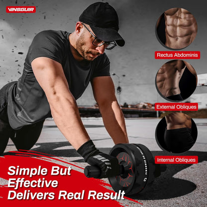 Ultimate Ab Roller Wheel for Home Gym - Complete Abs & Core Workout with Knee Pad Accessories for Full-Body Strength Training